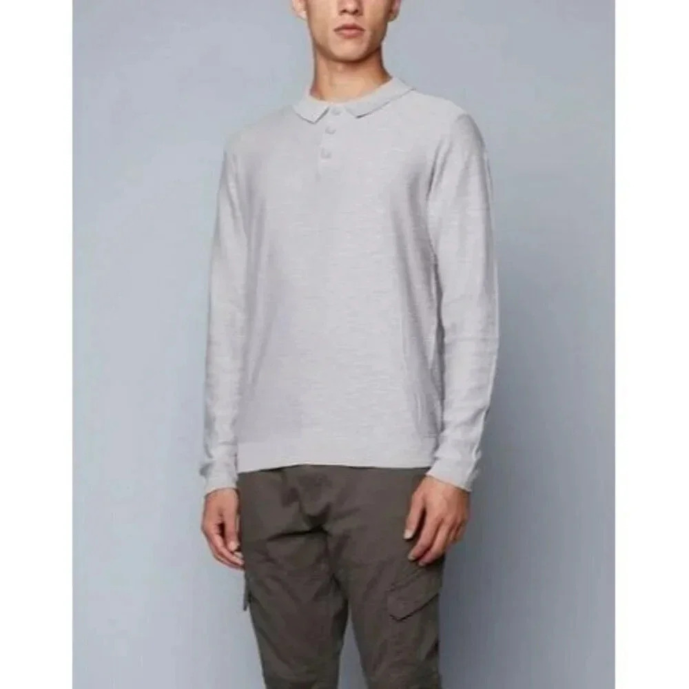 NWT Never Lose HEDGE Men's Long Sleeve Cotton Shirt Grey Size XXL (MSRP $55)